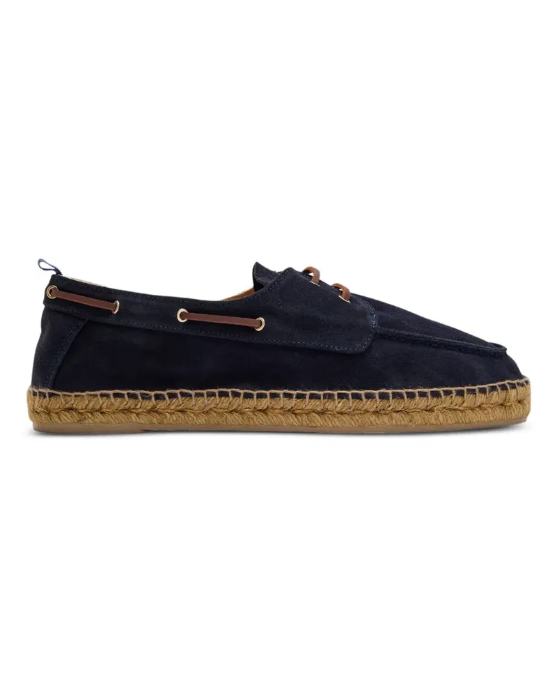 Castañer Nemo Ballerinas aus Wildleder mit Schnürung - Blau Blau