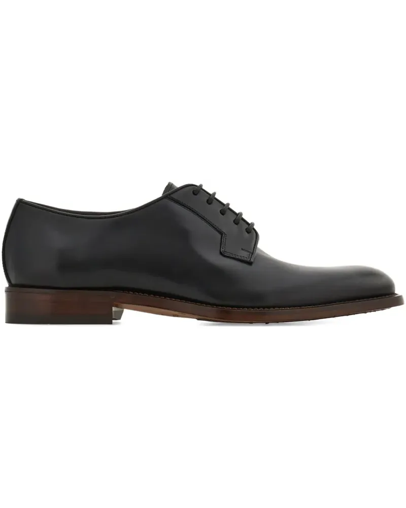 Ferragamo Derby-Schuhe aus poliertem Leder - Schwarz Schwarz