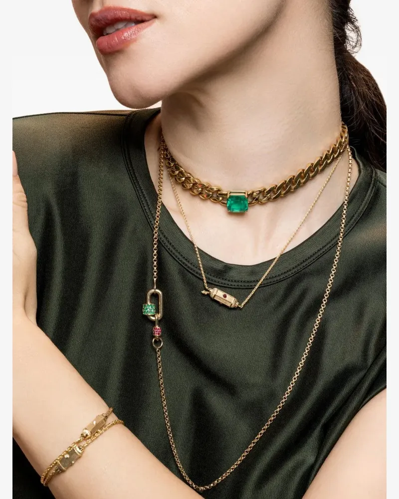 Marie Lichtenberg Ruby Coco necklace - Gold Gold