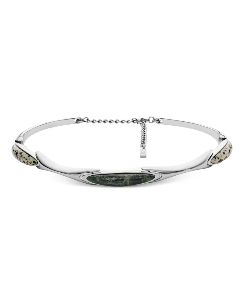 Diesel Jasper Choker aus Edelstahl - Silber Silber