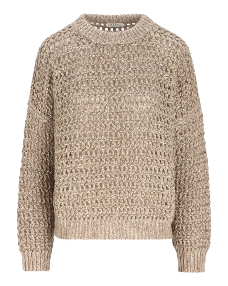 Brunello Cucinelli Pullover mit Pailletten - Braun Braun