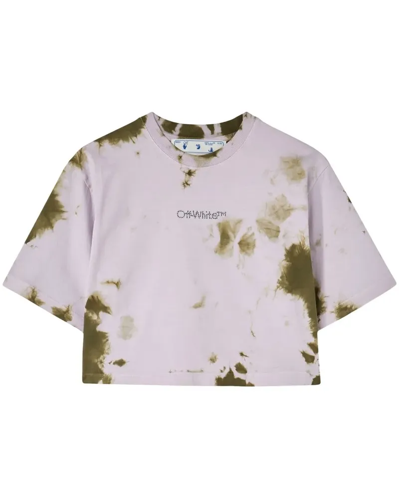 OFF-WHITE Cropped-Oberteil mit Batikmuster - Rosa Rosa