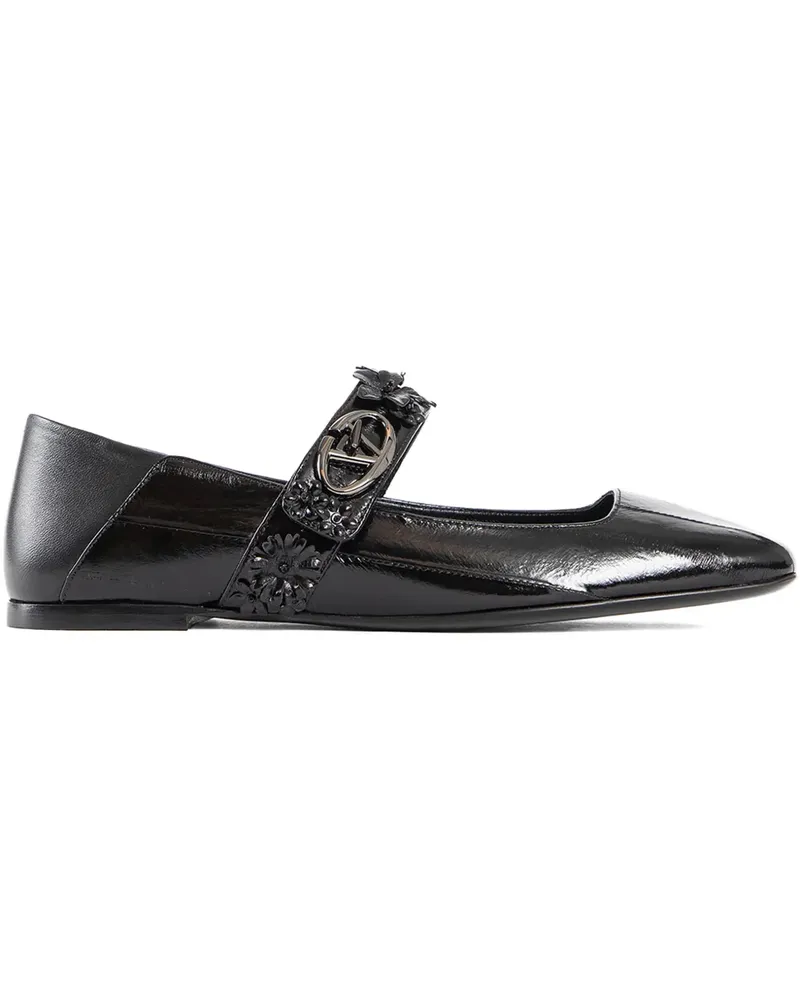 Valentino Garavani VLogo Locket Mary Janes Ballerinas - Schwarz Schwarz