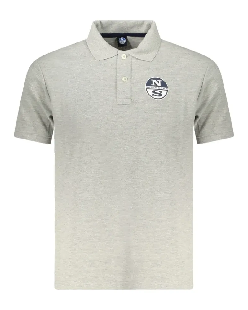 North Sails logo-patch polo shirt - Grau Grau
