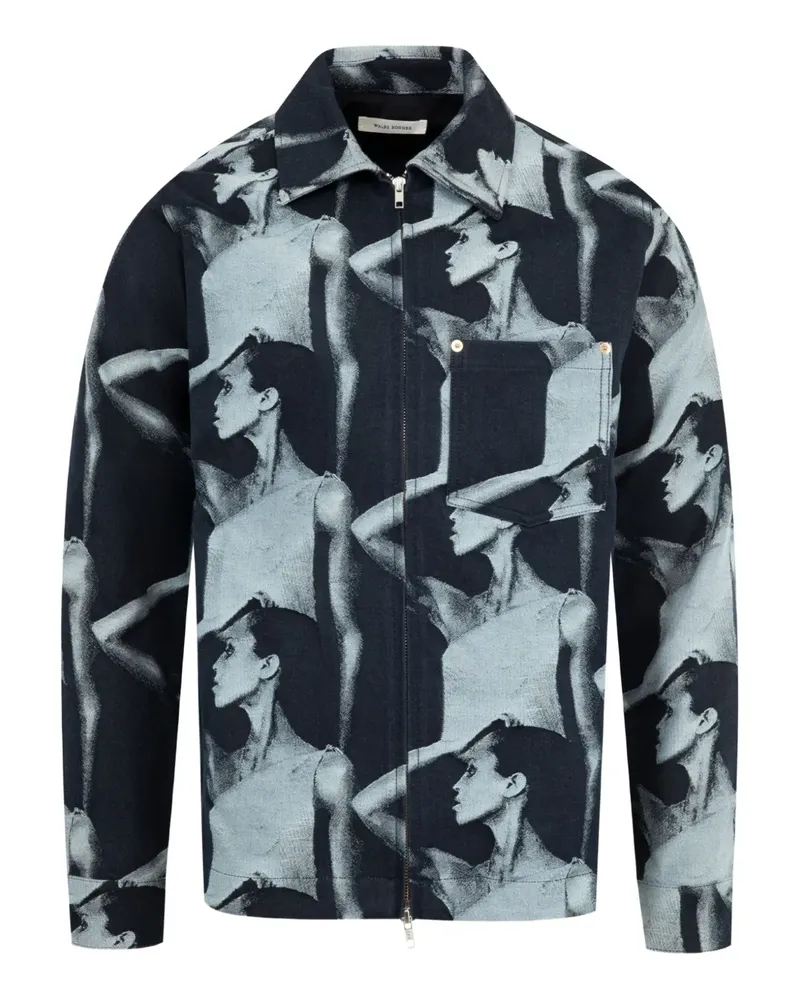 Wales Bonner Jacke mit Foto-Print - Schwarz Schwarz