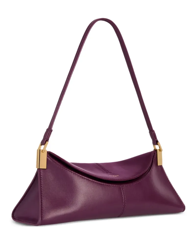 Balmain Kleine 64-83 Tasche aus glattem Leder - Violett Violett