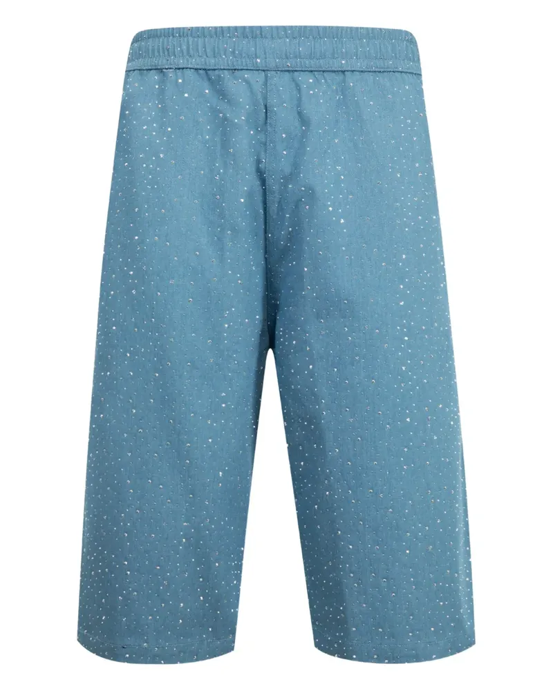 PLEASURES Shorts mit Kristallen - Blau Blau