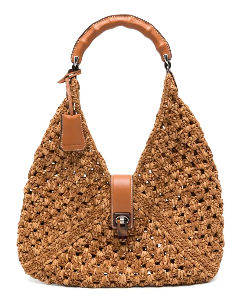 Ermanno Scervino Clio leather shoulder bag - Braun Braun