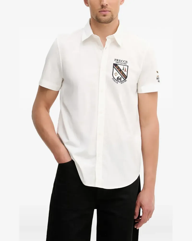 Aeronautica Militare logo-patch short-sleeve shirt - Weiß Weiß