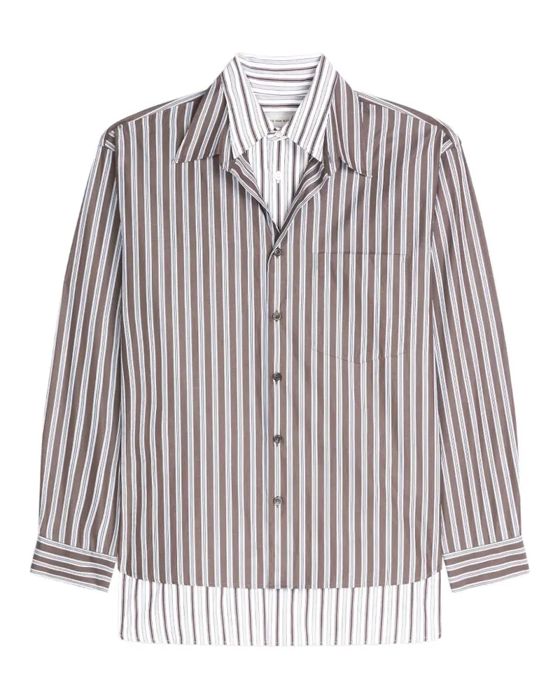 Dries van Noten Hemd im Layering-Look - Braun Braun