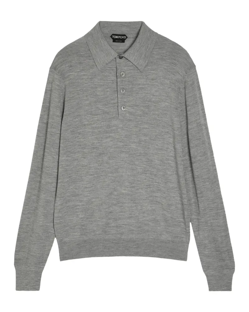Tom Ford Poloshirt mit Knöpfen - Grau Grau