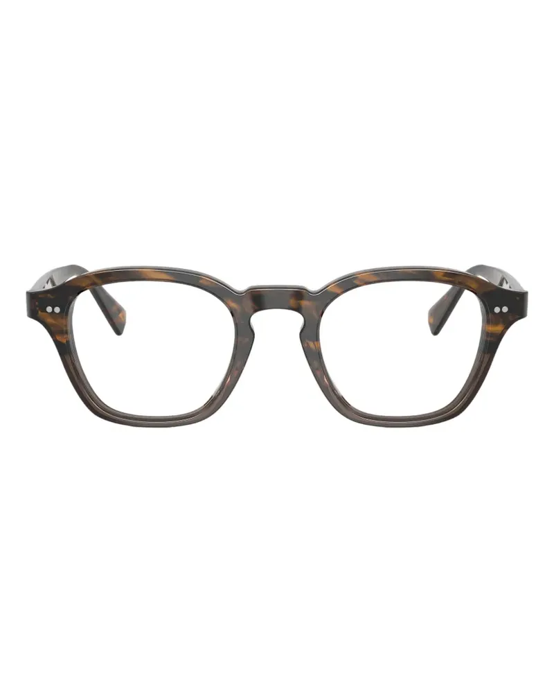 Oliver Peoples Eckige Brille in Schildpattoptik - Braun Braun