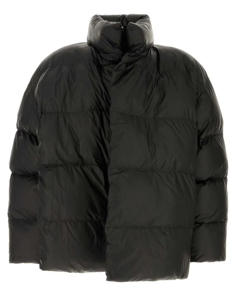 Balenciaga Gefütterte Jacke mit Logo-Print - Schwarz Schwarz