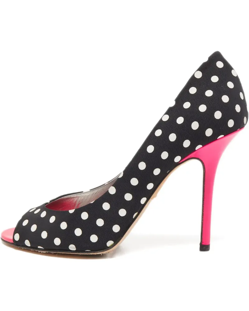 Gina Peeptoe-Pumps mit Polka Dots 110mm - Schwarz Schwarz