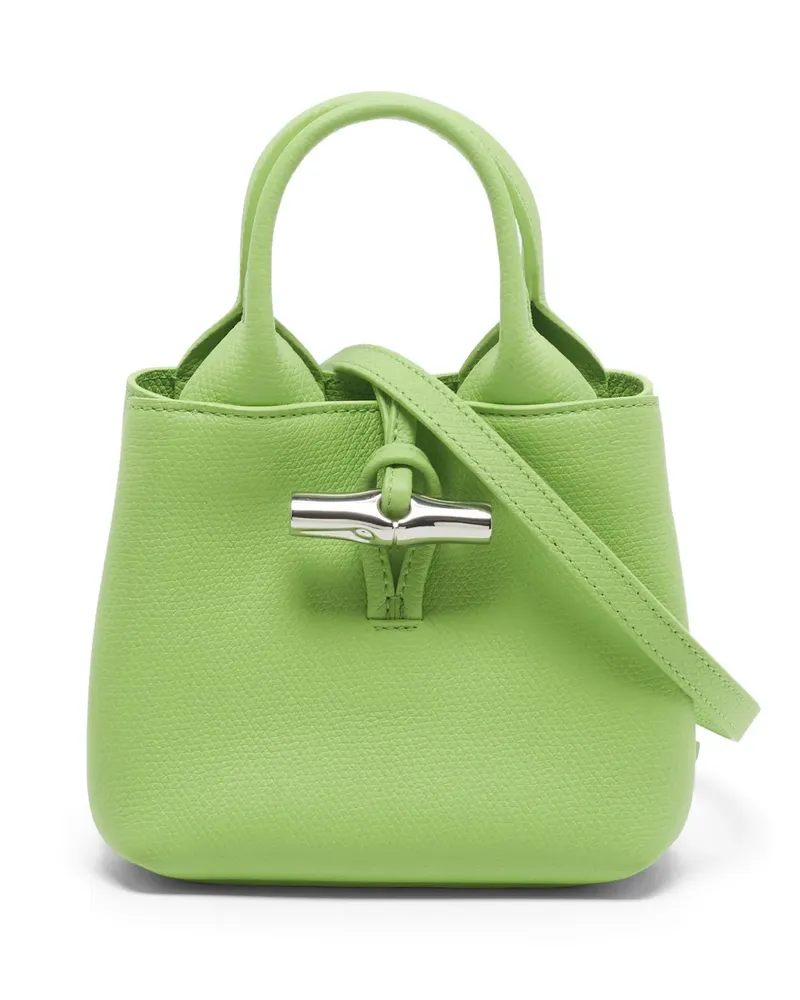 Longchamp XS Le Roseau leather tote bag - Grün Grün