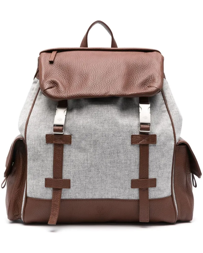 Eleventy Rucksack mit Kontrasteinsätzen - Grau Grau