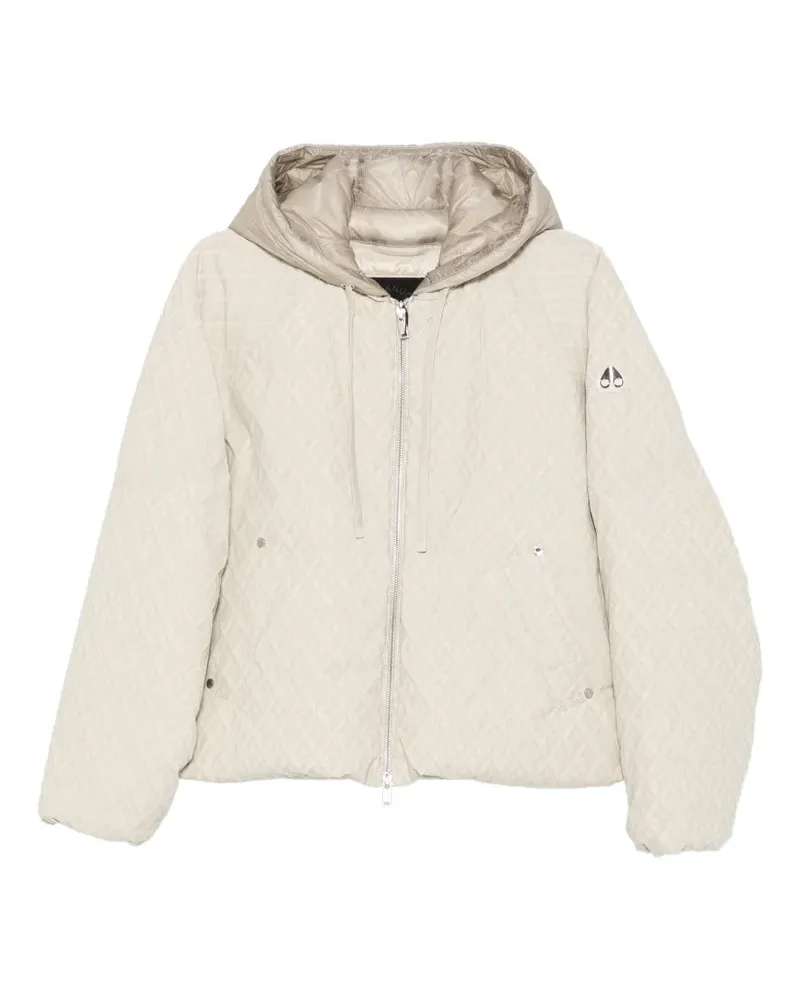 Moose Knuckles Kapuzenjacke mit Logo-Print - Nude Nude