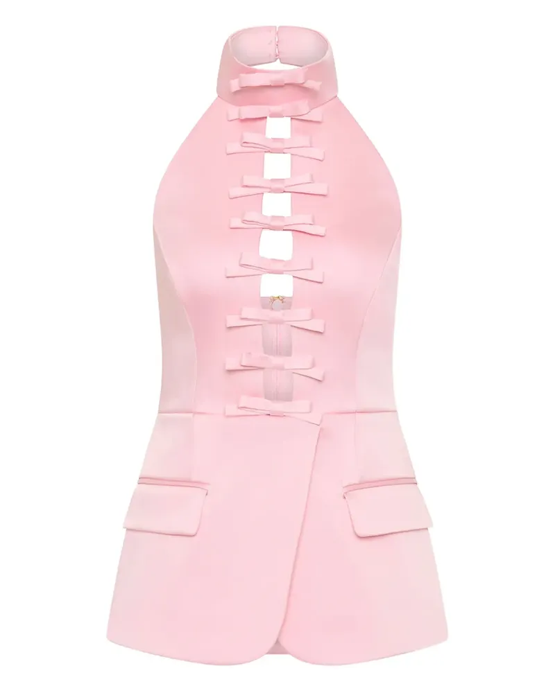 Rebecca Vallance Neckholder-Bluse mit Schleifendetail - Rosa Rosa