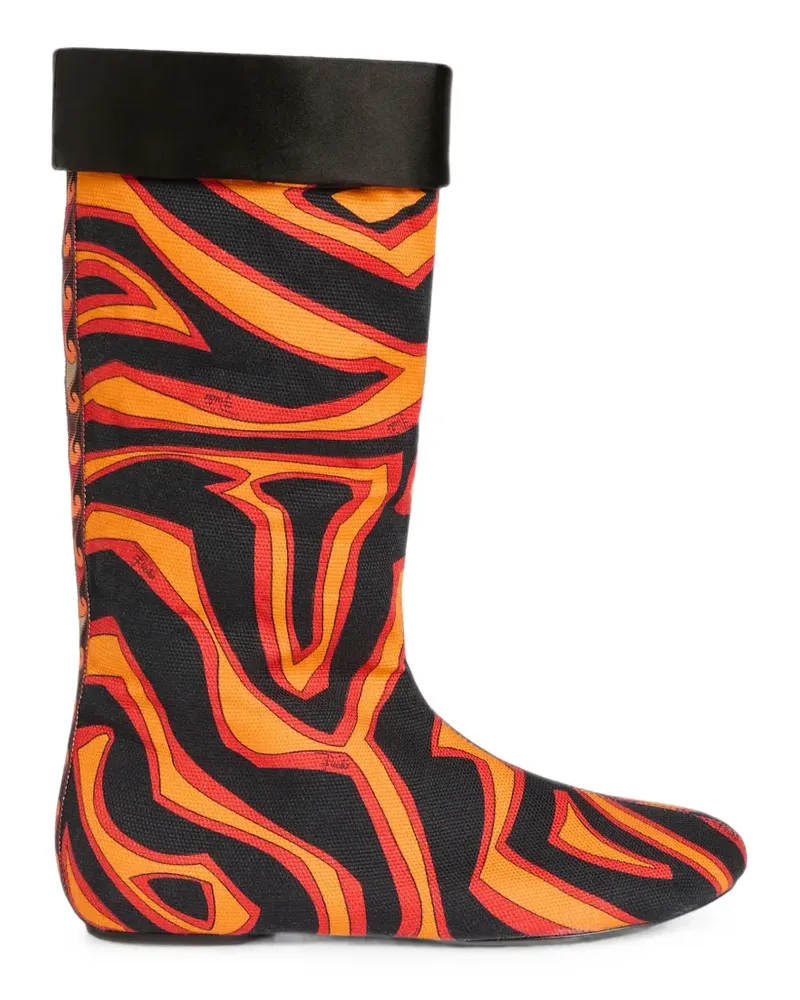 Emilio Pucci Labirinto-print boots - Schwarz Schwarz