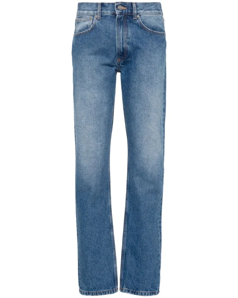 Jean Paul Gaultier Ausgeblichene Tapered-Jeans Blau