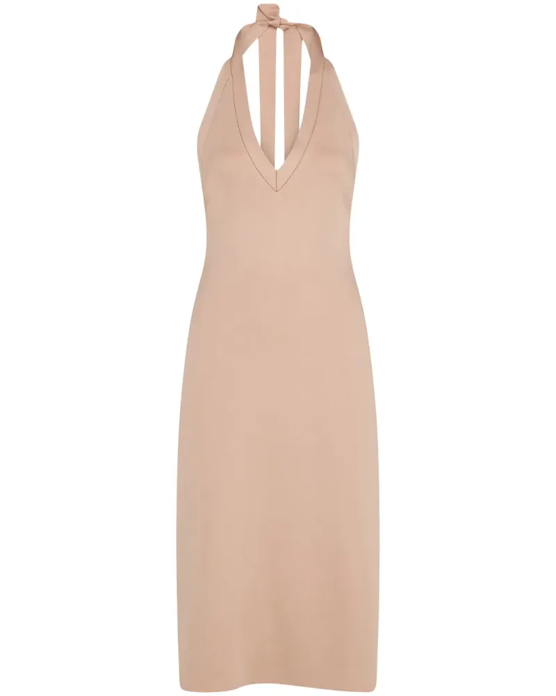 Ferragamo Gestricktes Neckholder-Kleid - Rosa Rosa