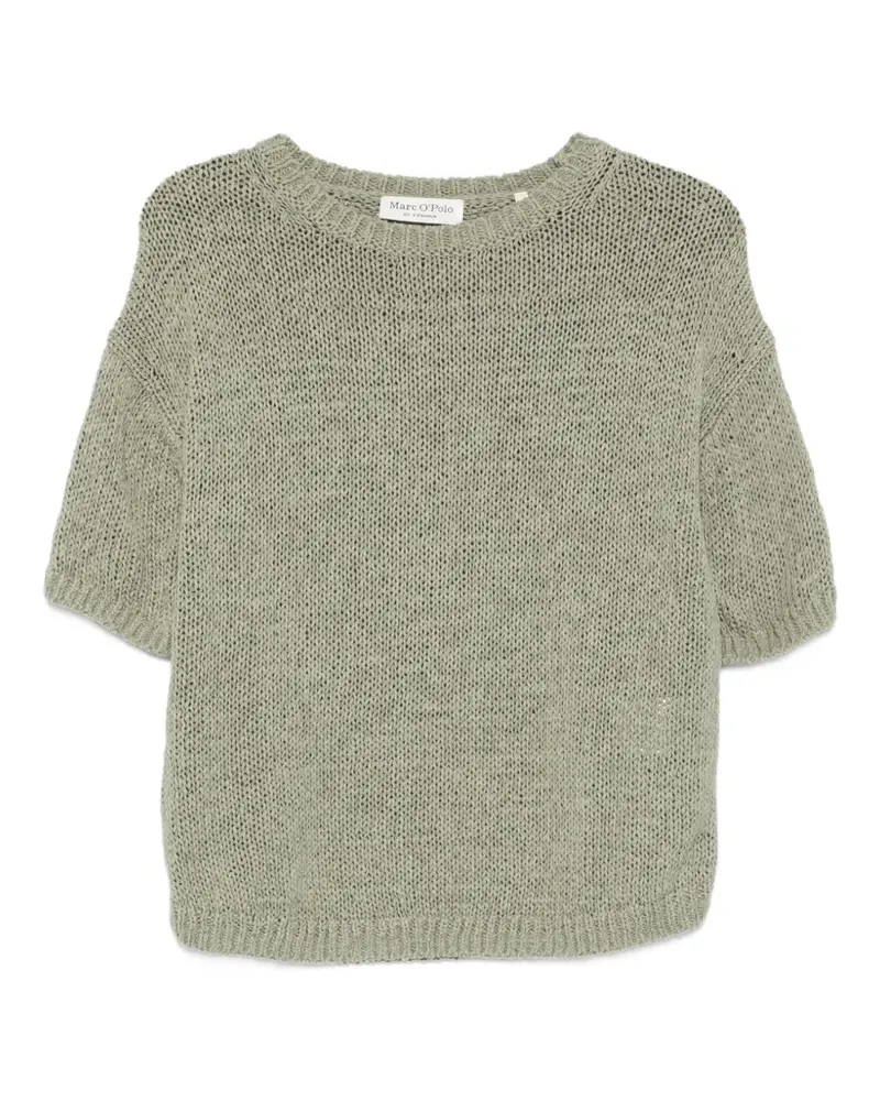 Marc O'Polo open-knit short-sleeve sweater - Grün Grün