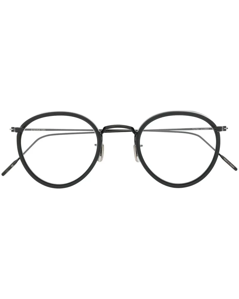 EYEVAN 7285 Brille mit rundem Gestell - Schwarz Schwarz