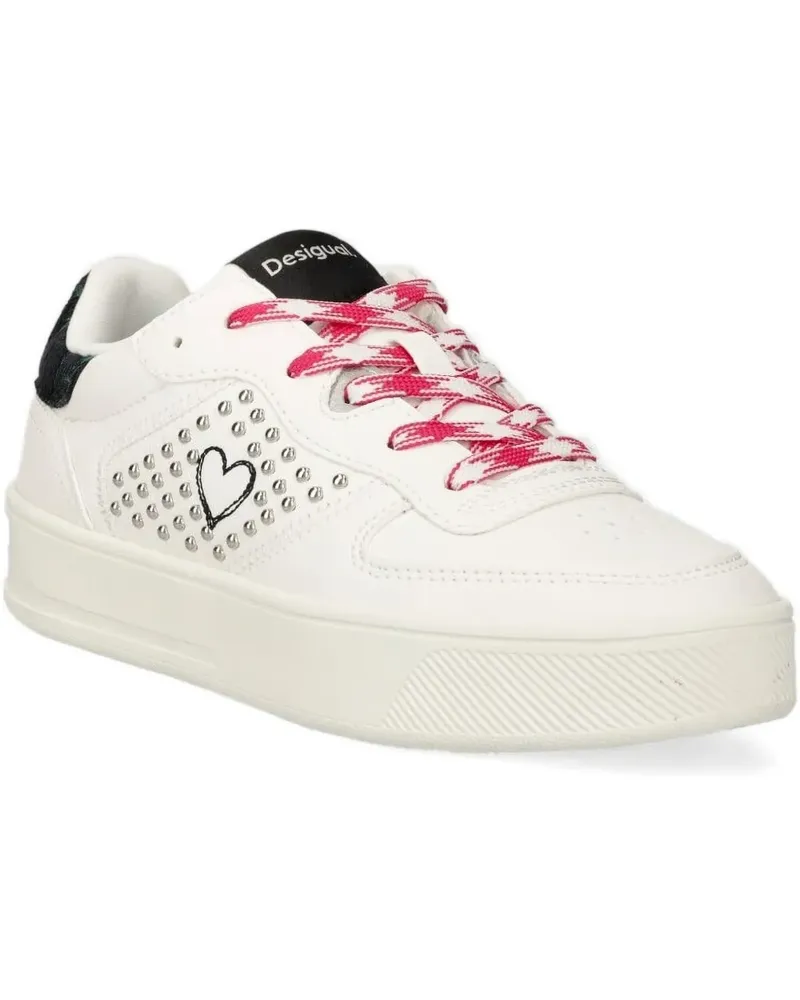 Desigual Heart Sneakers mit Plateau - Weiß Weiß