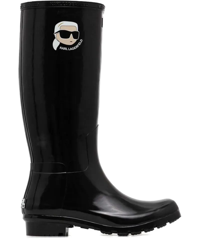 Karl Lagerfeld Wellington Stiefel - Schwarz Schwarz