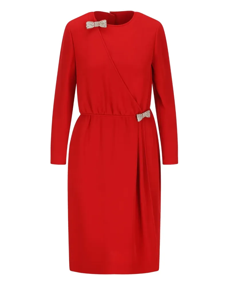 Valentino Garavani Cady embroidered midi dress - Rot Rot
