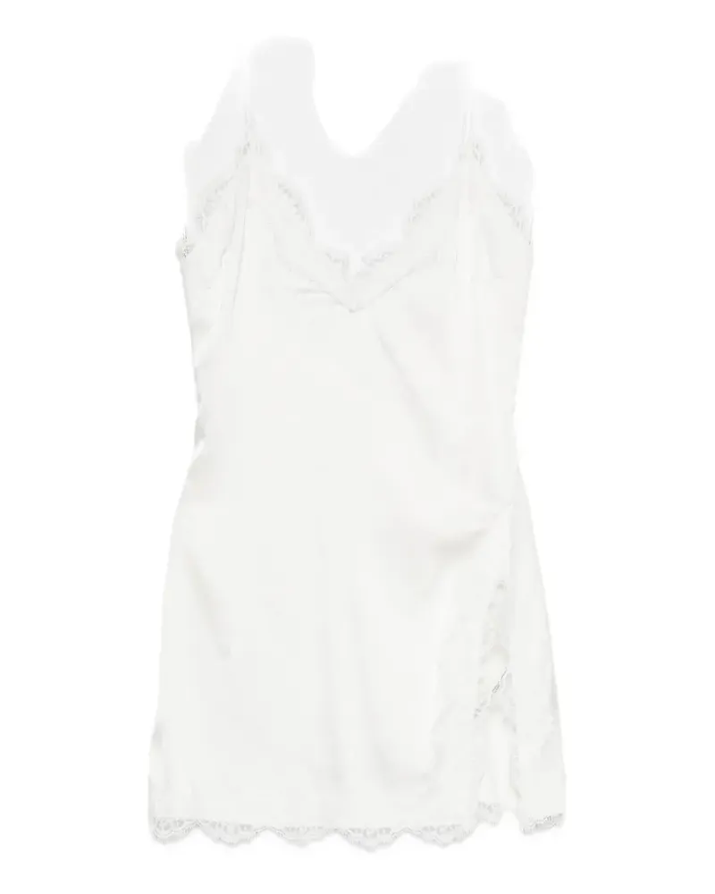 Oséree lace-trim slip mini dress - Weiß Weiß