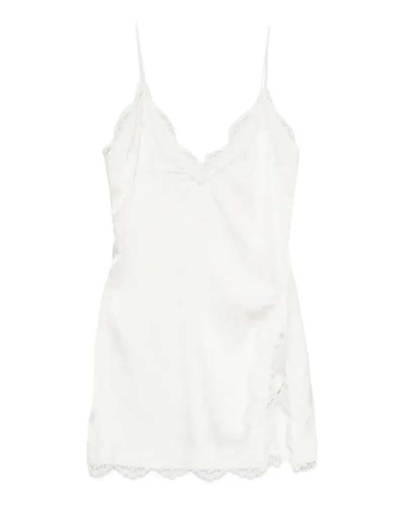 Oséree lace-trim slip mini dress - Weiß Weiß