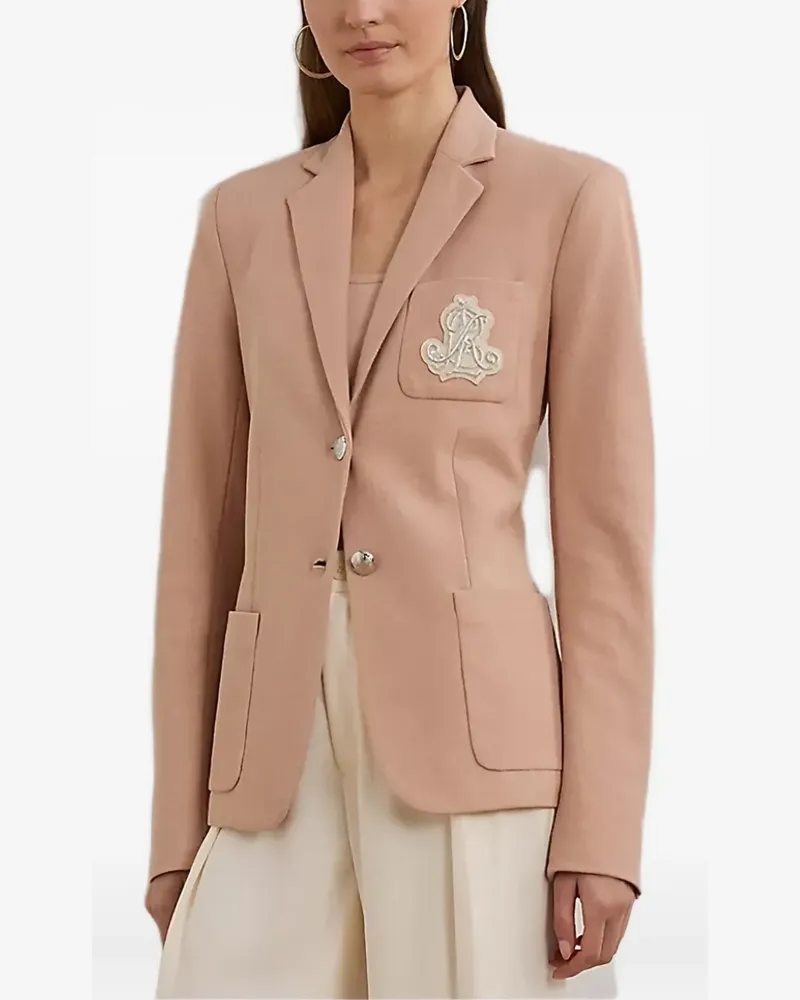 Ralph Lauren Bestickter Blazer mit Knopfdetail - Rosa Rosa