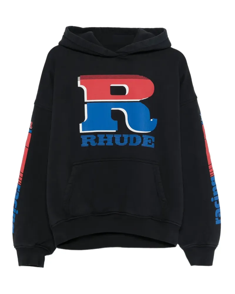 RHUDE logo graphic hoodie - Schwarz Schwarz