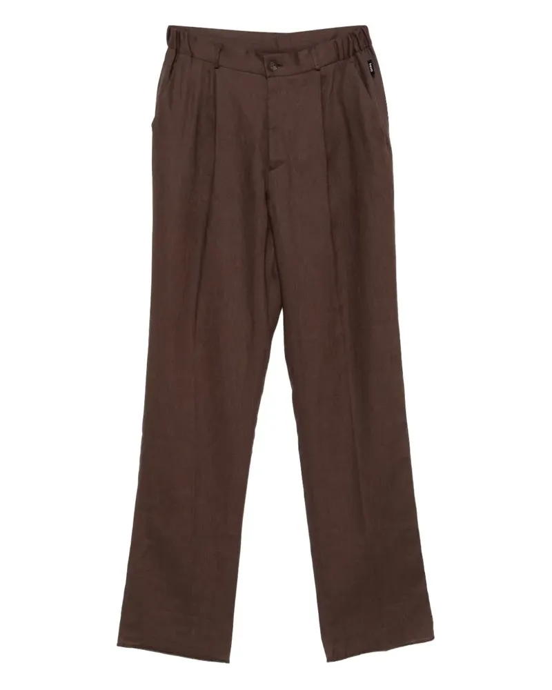 Hevò Torrecanne Hose mit Falten - Braun Braun