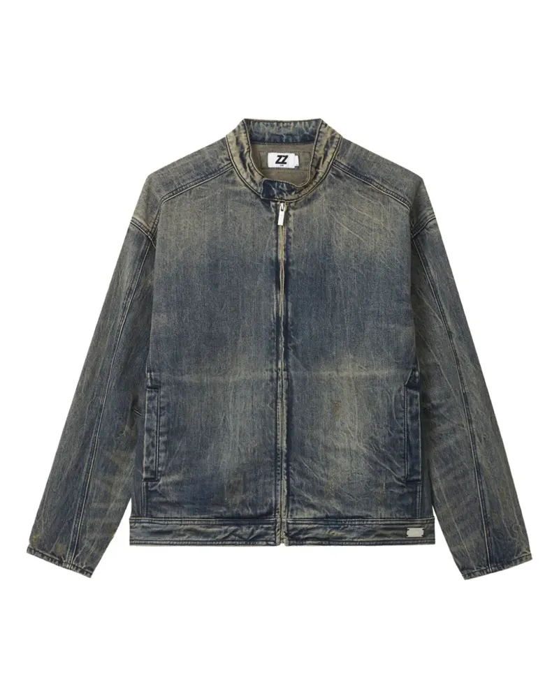 Izzue acid-wash denim jacket - Blau Blau