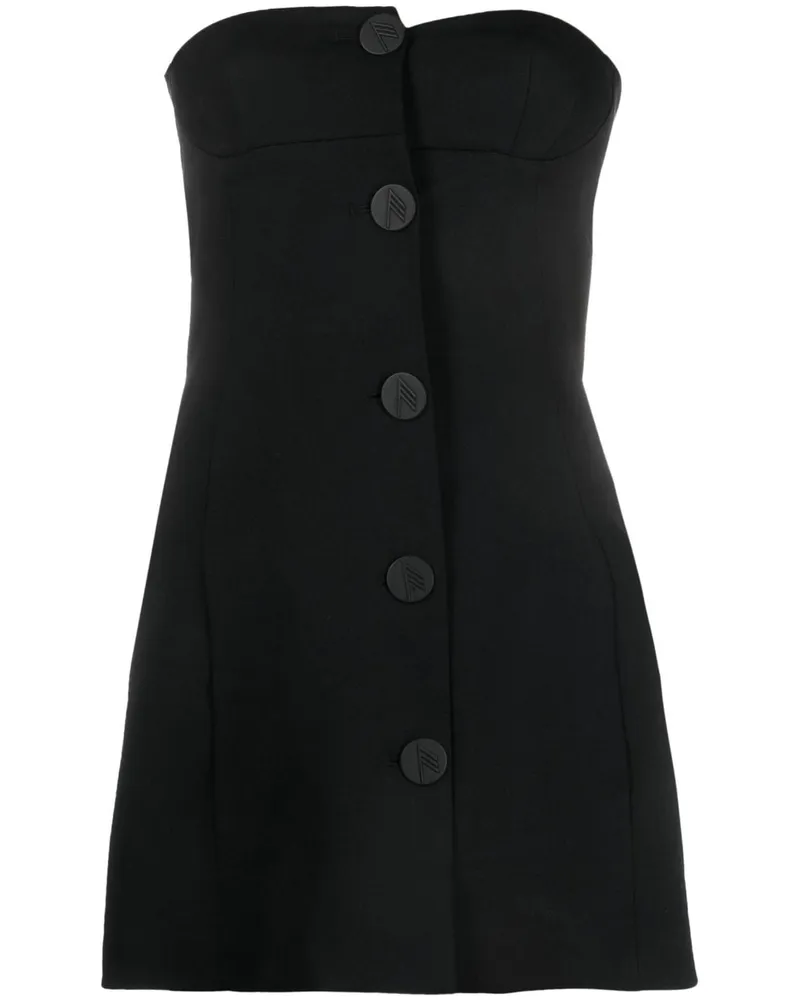 ATTICO Asymmetrisches Kleid mit Knöpfen - Schwarz Schwarz