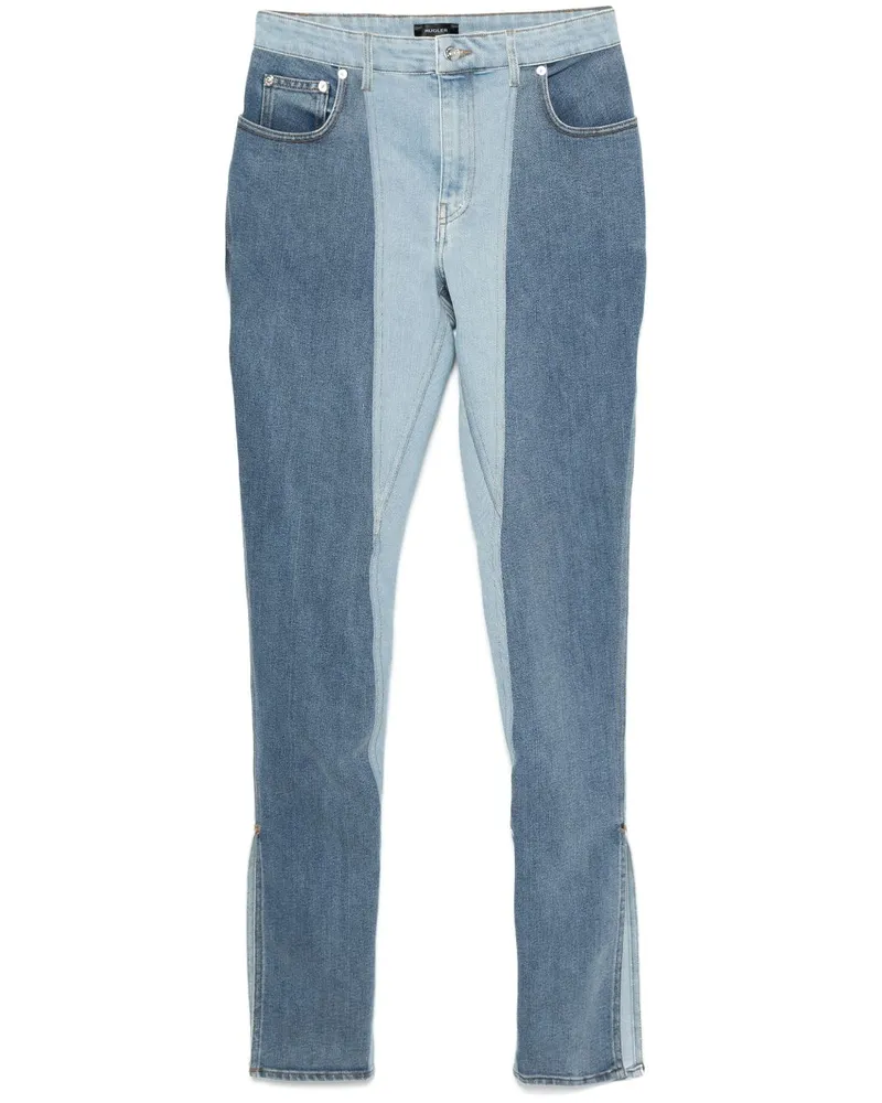 Thierry Mugler Zweifarbige Skinny-Jeans - Blau Blau
