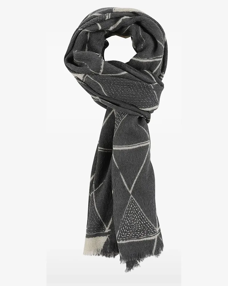 Altea Bestickter Schal mit geometrischem Muster - Grau Grau