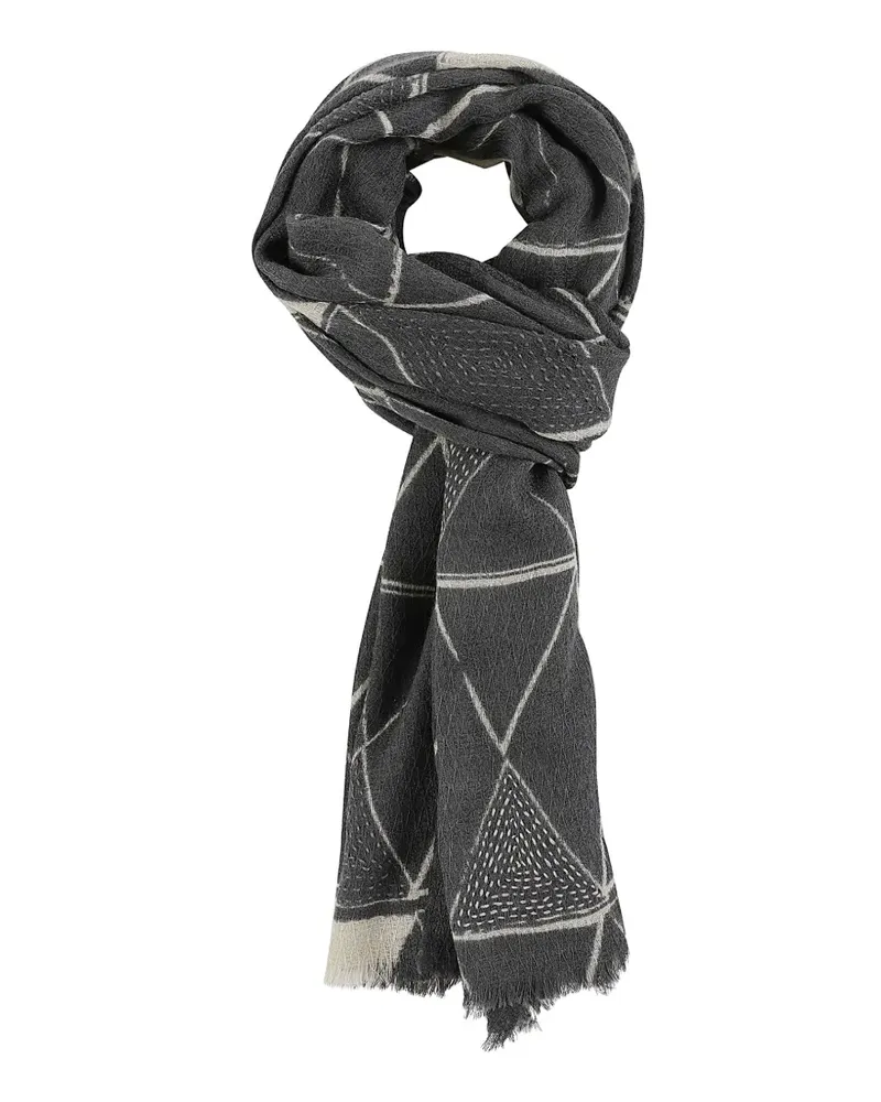 Altea Bestickter Schal mit geometrischem Muster - Grau Grau