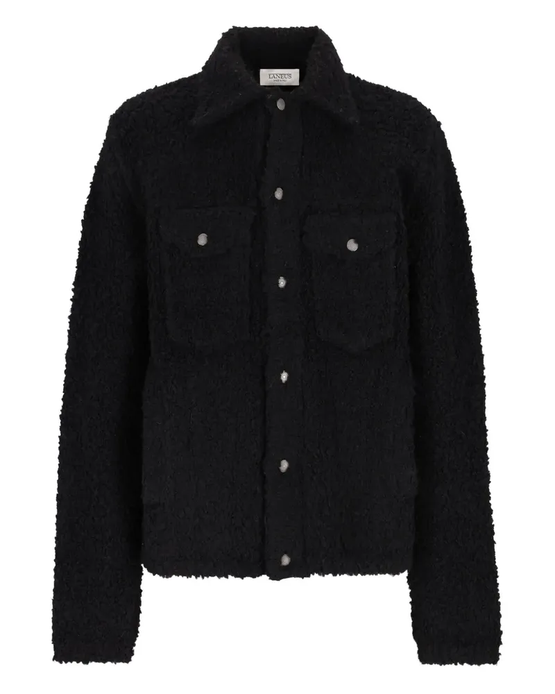 Laneus Gestrickte Jacke - Schwarz Schwarz