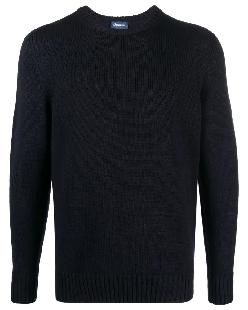 Drumohr  Schmaler Pullover - Blau Blau
