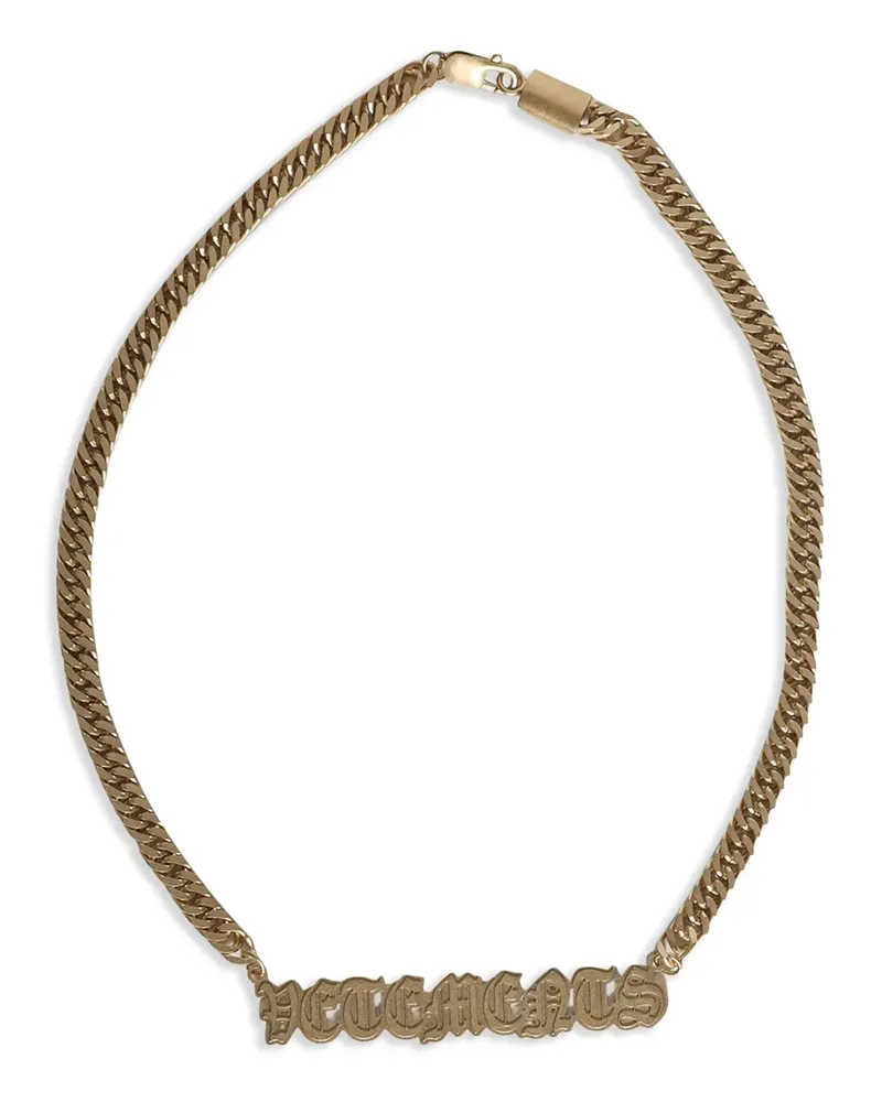 VETEMENTS Halskette mit Gotik-Logo - Gold Gold