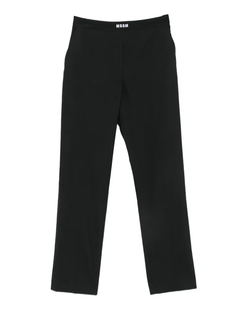 MSGM Hose mit Logo-Bund - Schwarz Schwarz