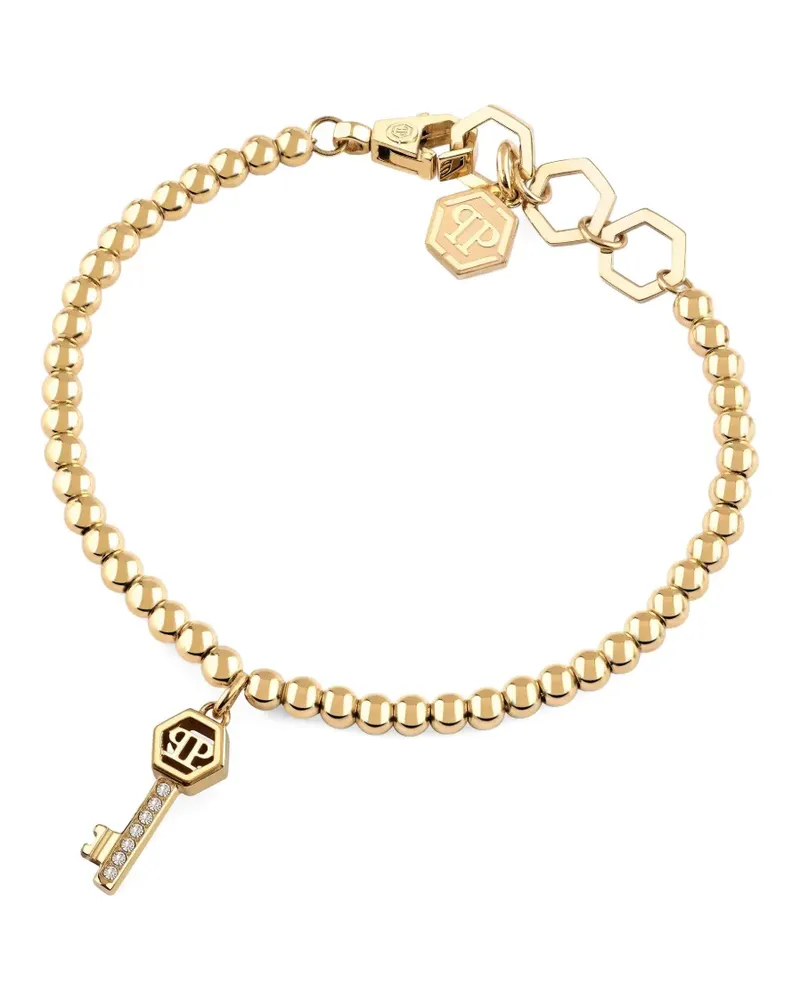 Philipp Plein Armband mit Schlüsselanhänger aus Gold Gold