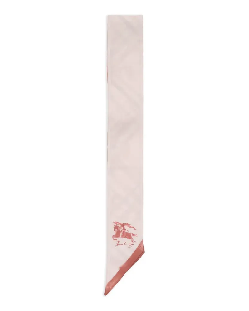 Burberry skinny watercolour check silk scarf - Rosa Rosa