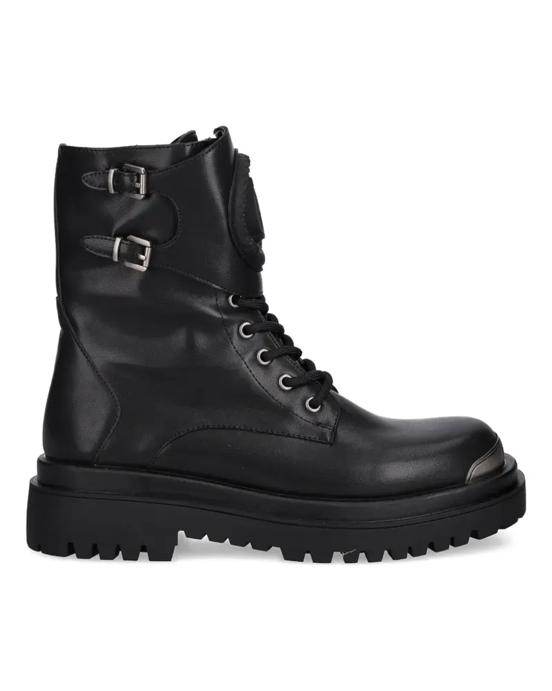 Just Cavalli logo-plaque boots - Schwarz Schwarz