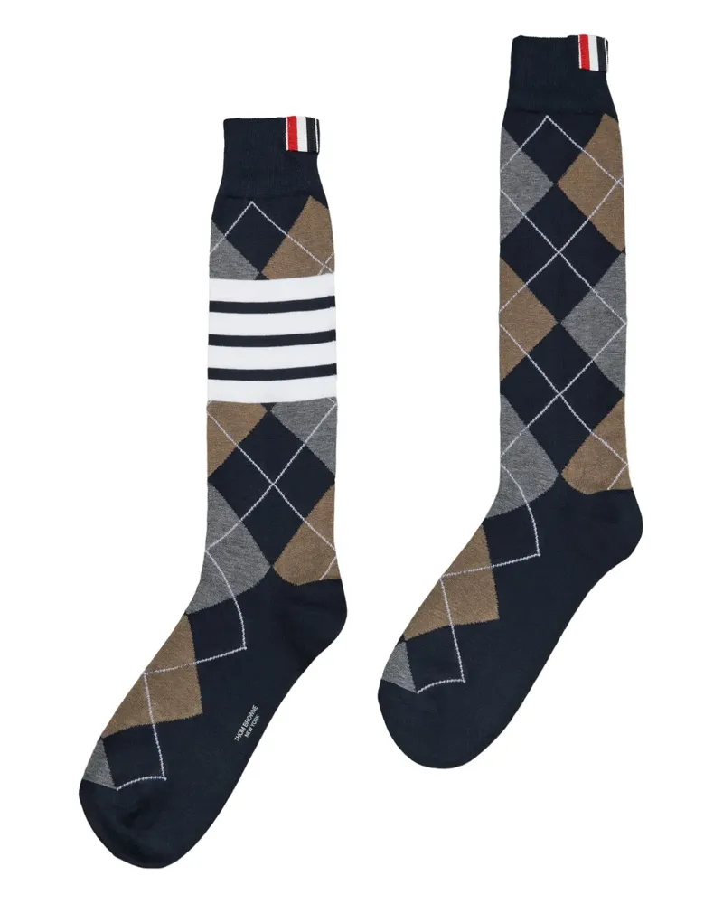 Thom Browne Socken mit Argyle-Muster - Blau Blau