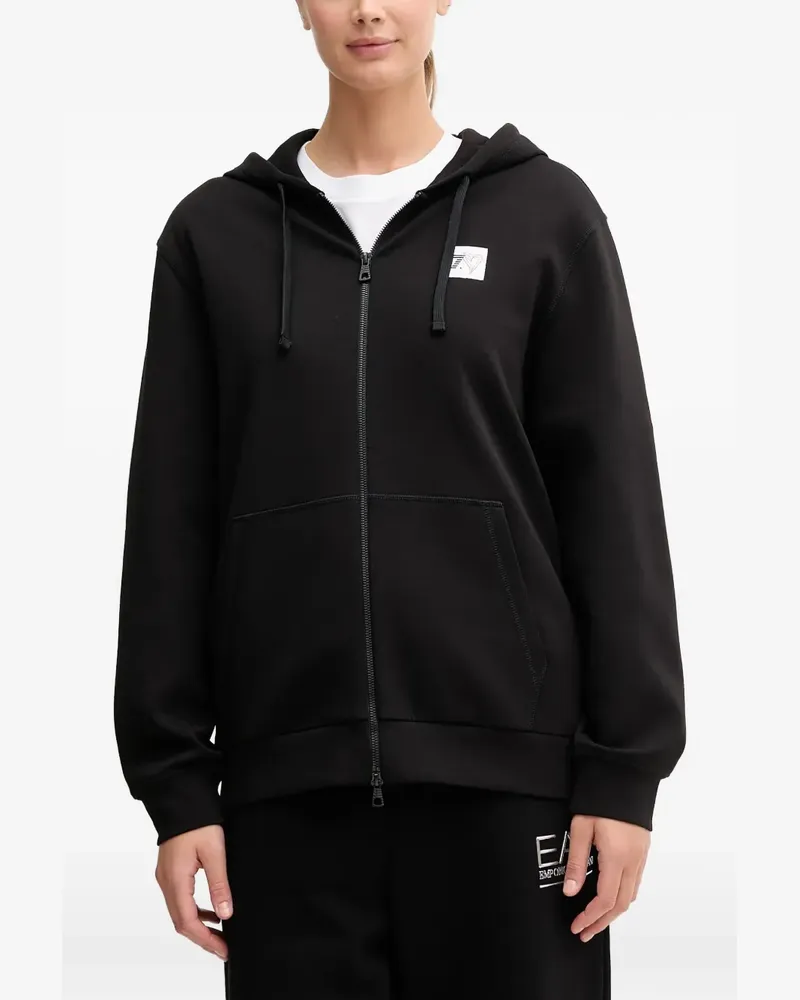 EA7 zip-up long-sleeve hoodie - Schwarz Schwarz