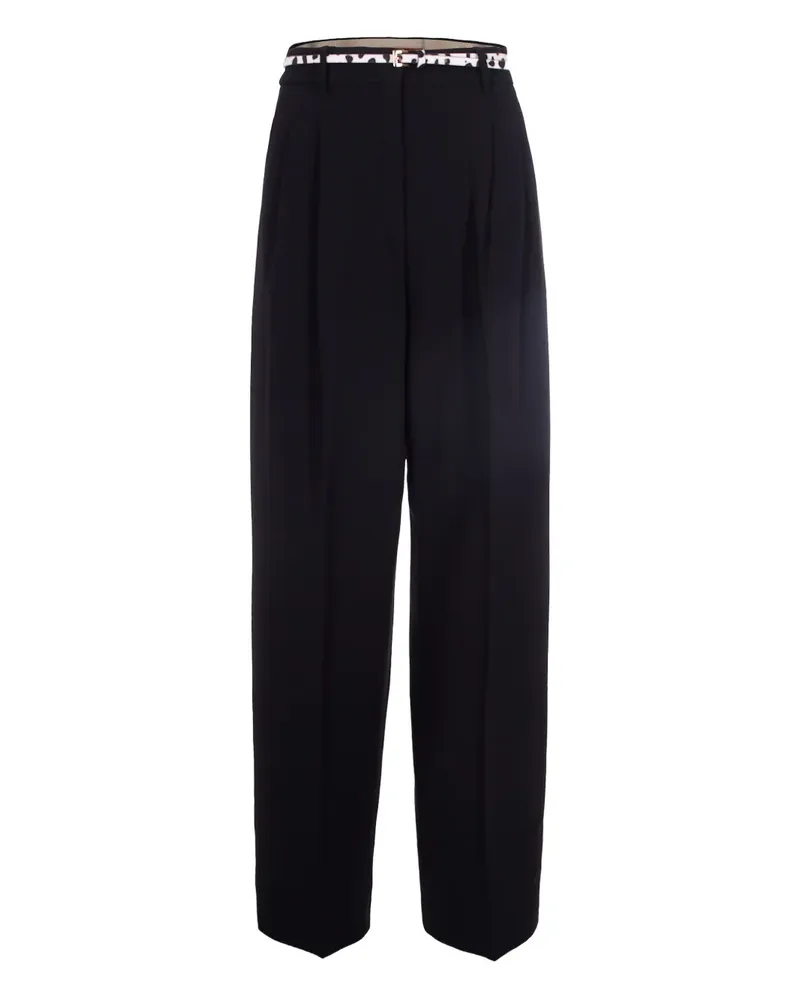 Max Mara Hose mit Gürtel - Schwarz Schwarz